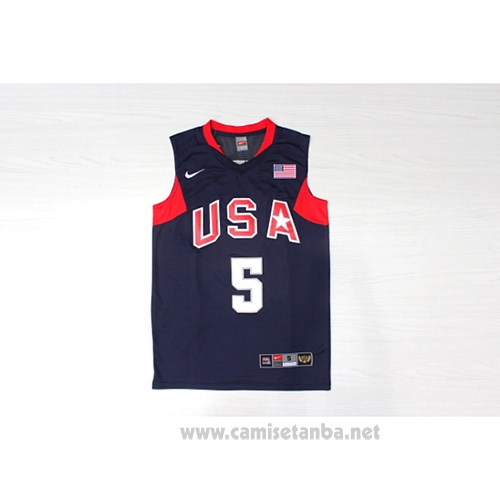 Camiseta USA 2008 Kidd #5 Azul